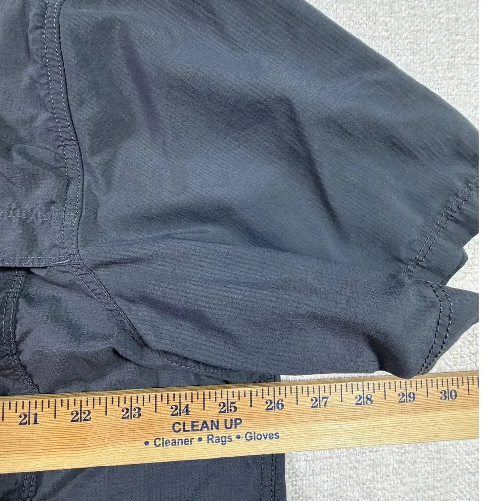 The North Face Men Black 2XL Button Front Short Sleeve Vented Hiking Shirt